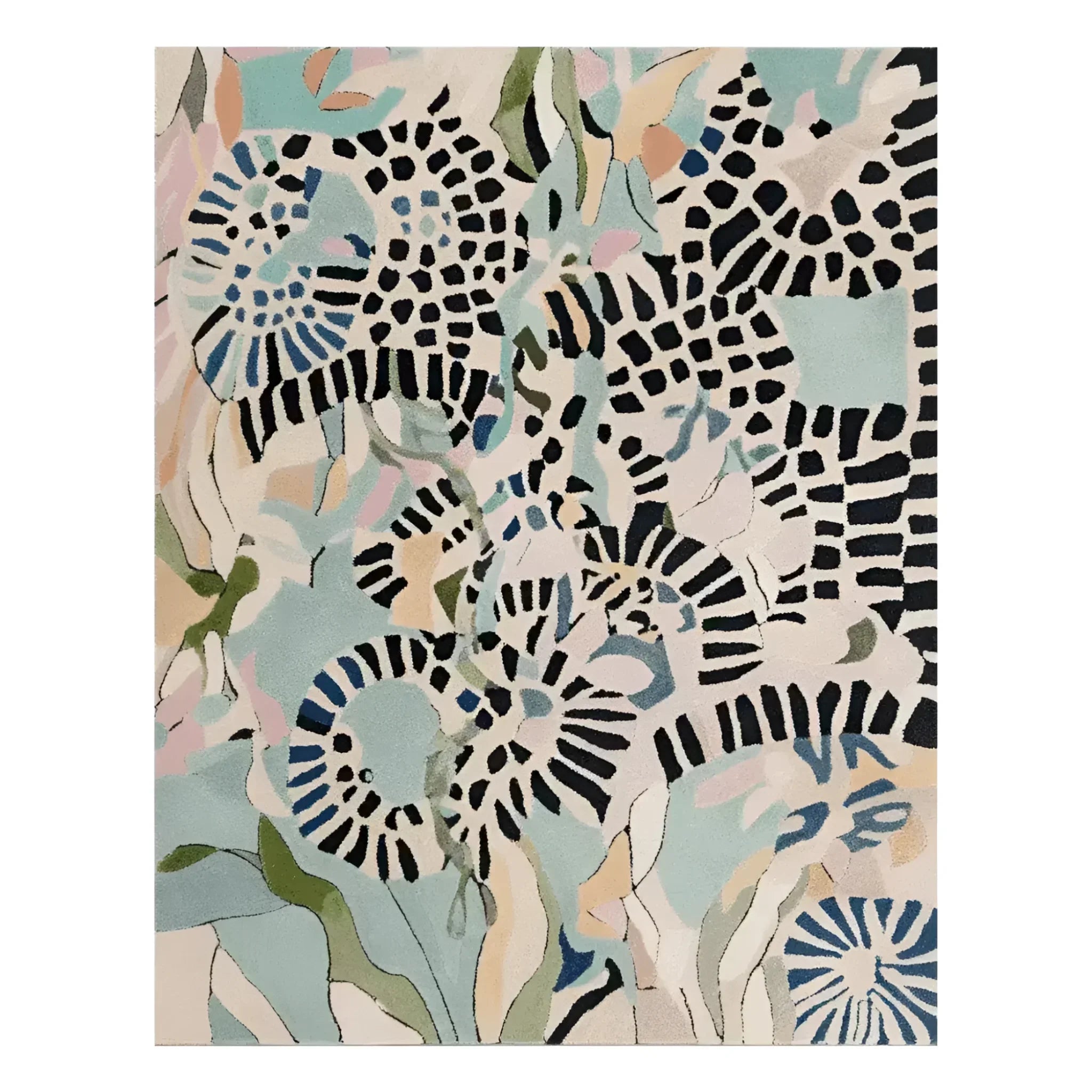 Patterned Motion Play Hand Tufted Rug