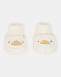 Patucos crochet pato blanco
