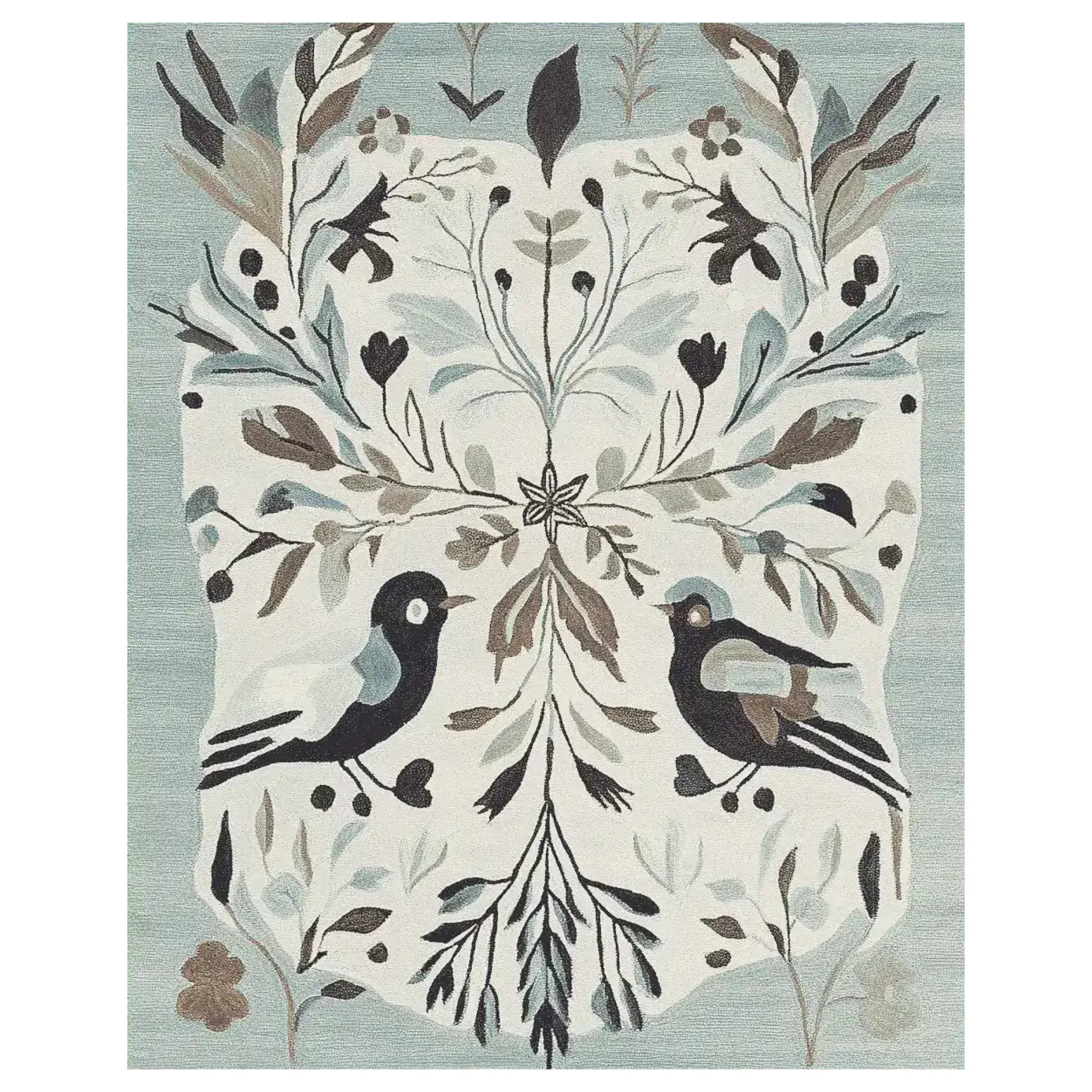 Peaceful Winter Chorus Hand Tufted Rug