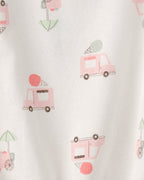 Pelele corto de algodón, diseño camiones de helado
