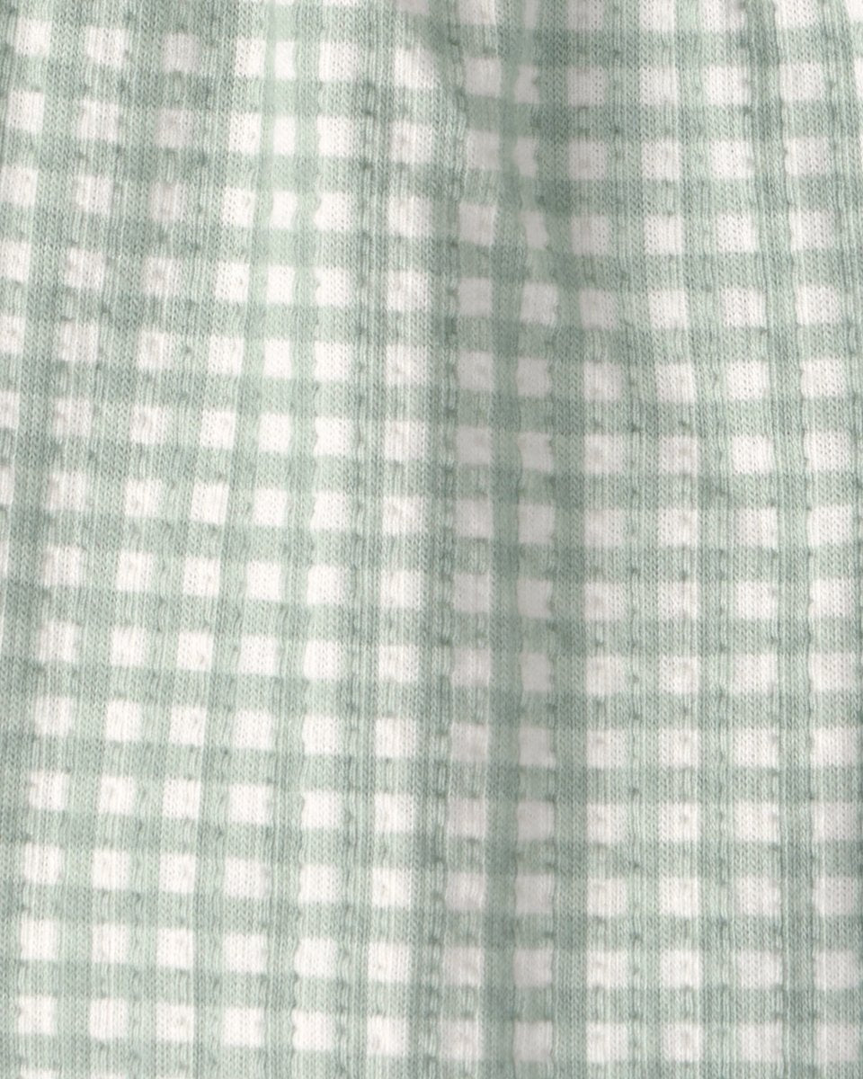 Conjunto 2 piezas camiseta de algodón y pantalón corto vichy