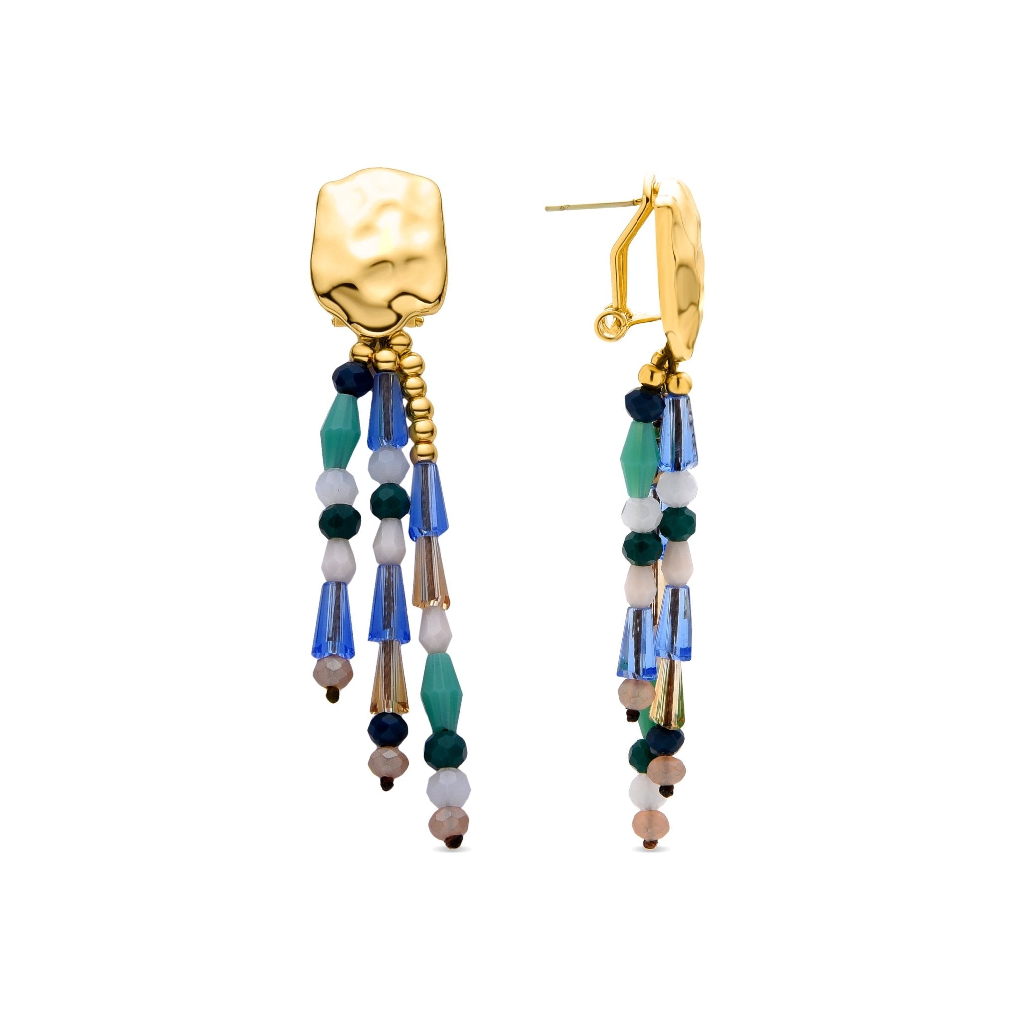 Pendientes acabado en oro 18k