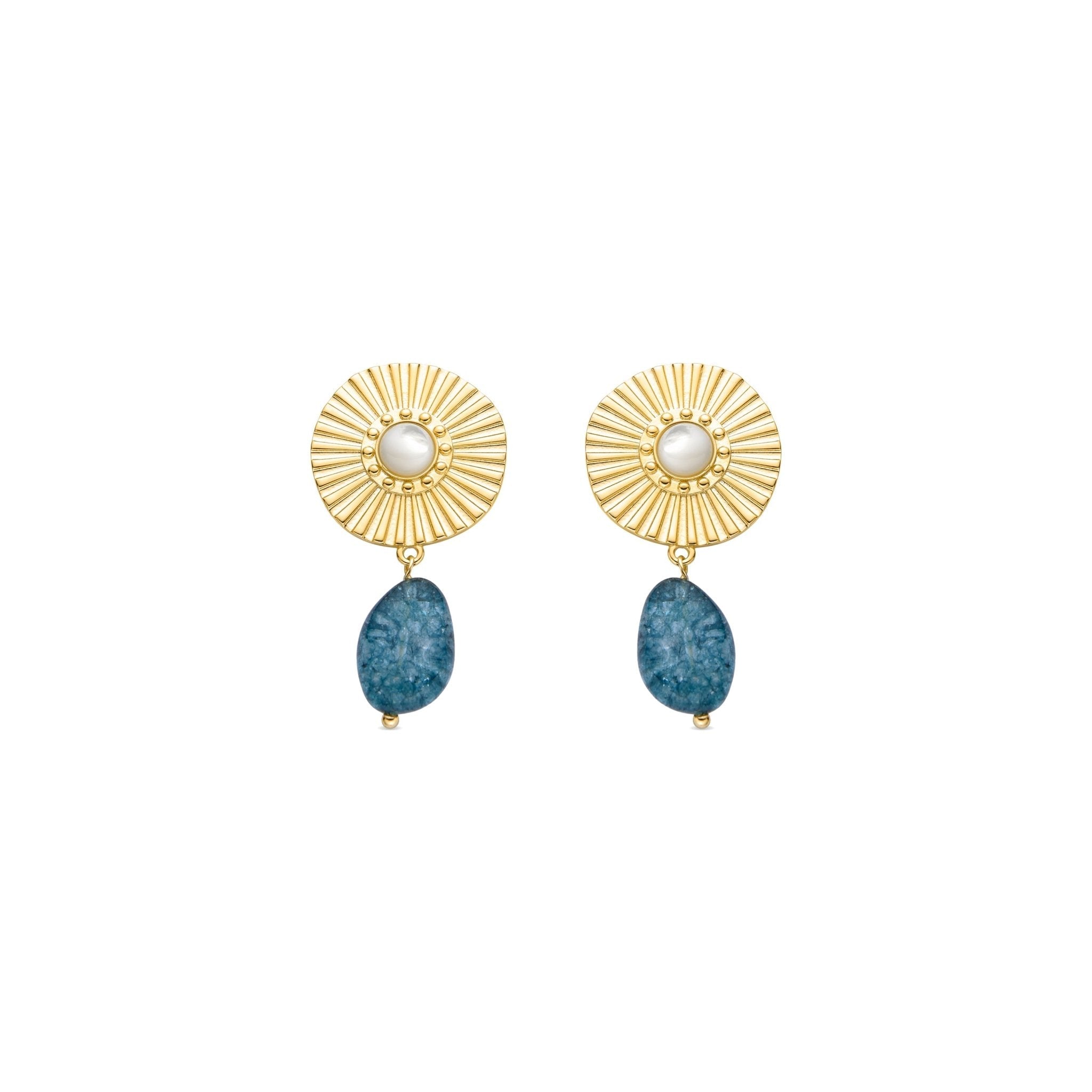 Pendientes acabado en oro 18k