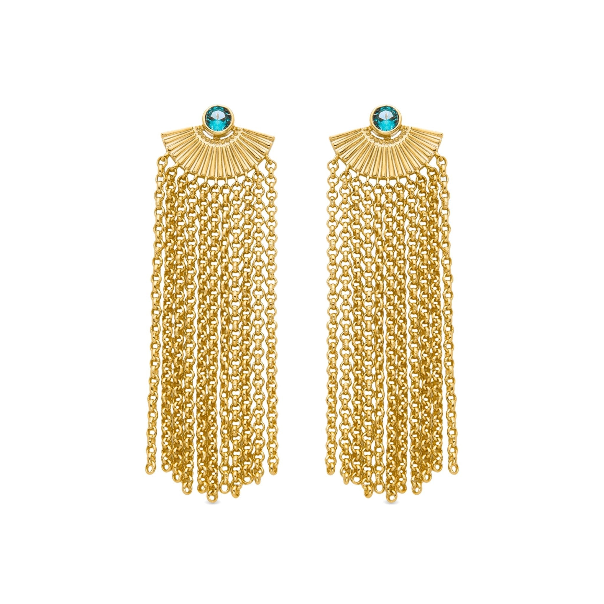 Pendientes acabado en oro 18k