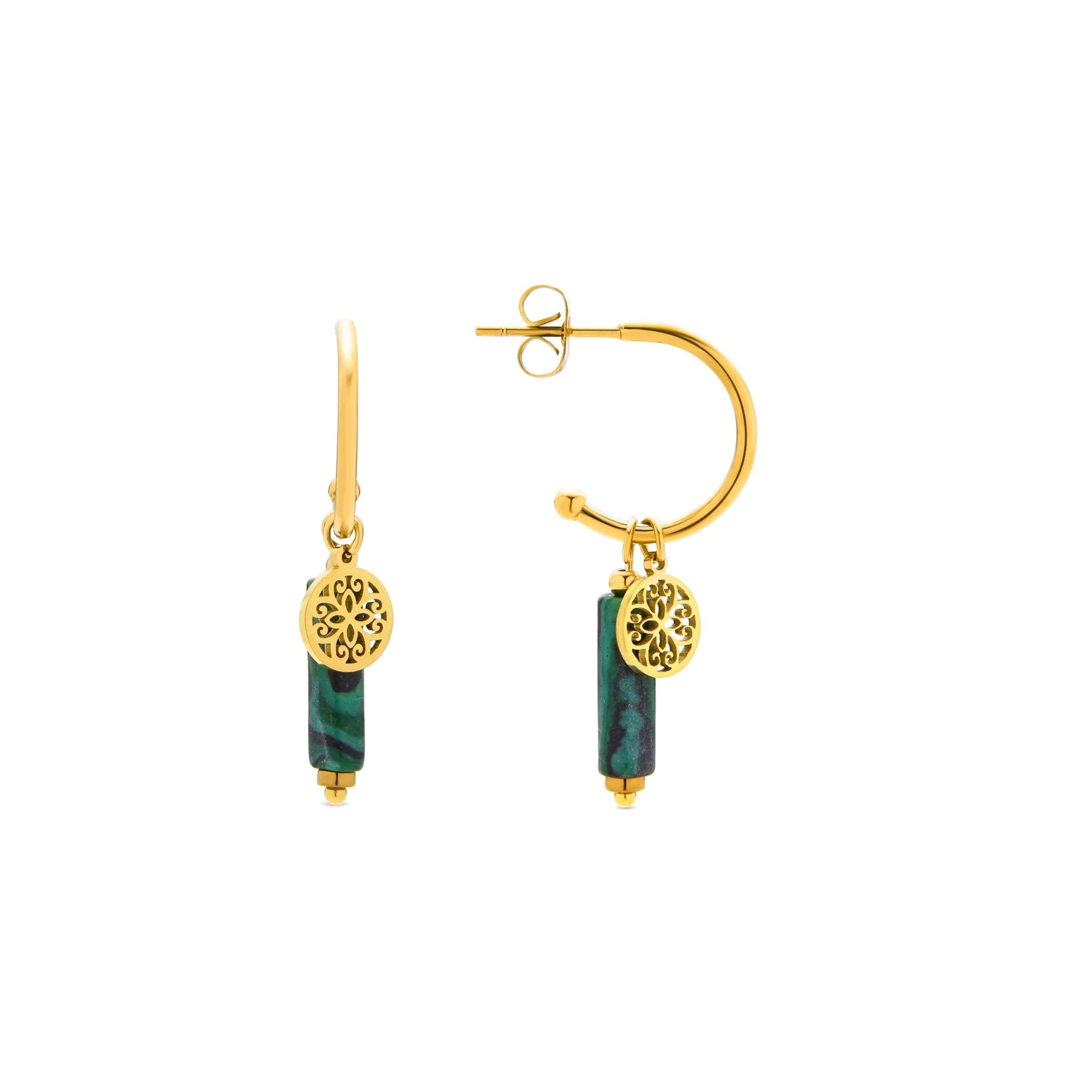 Pendientes acabado oro 18k