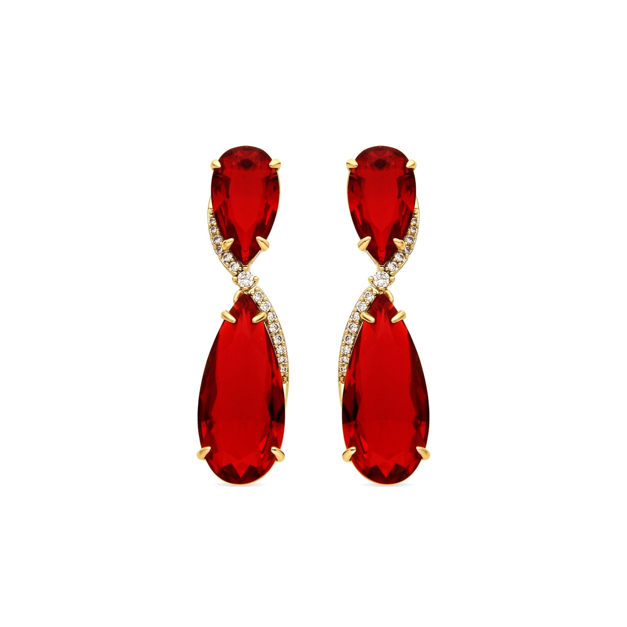 Pendientes acabado oro 18k
