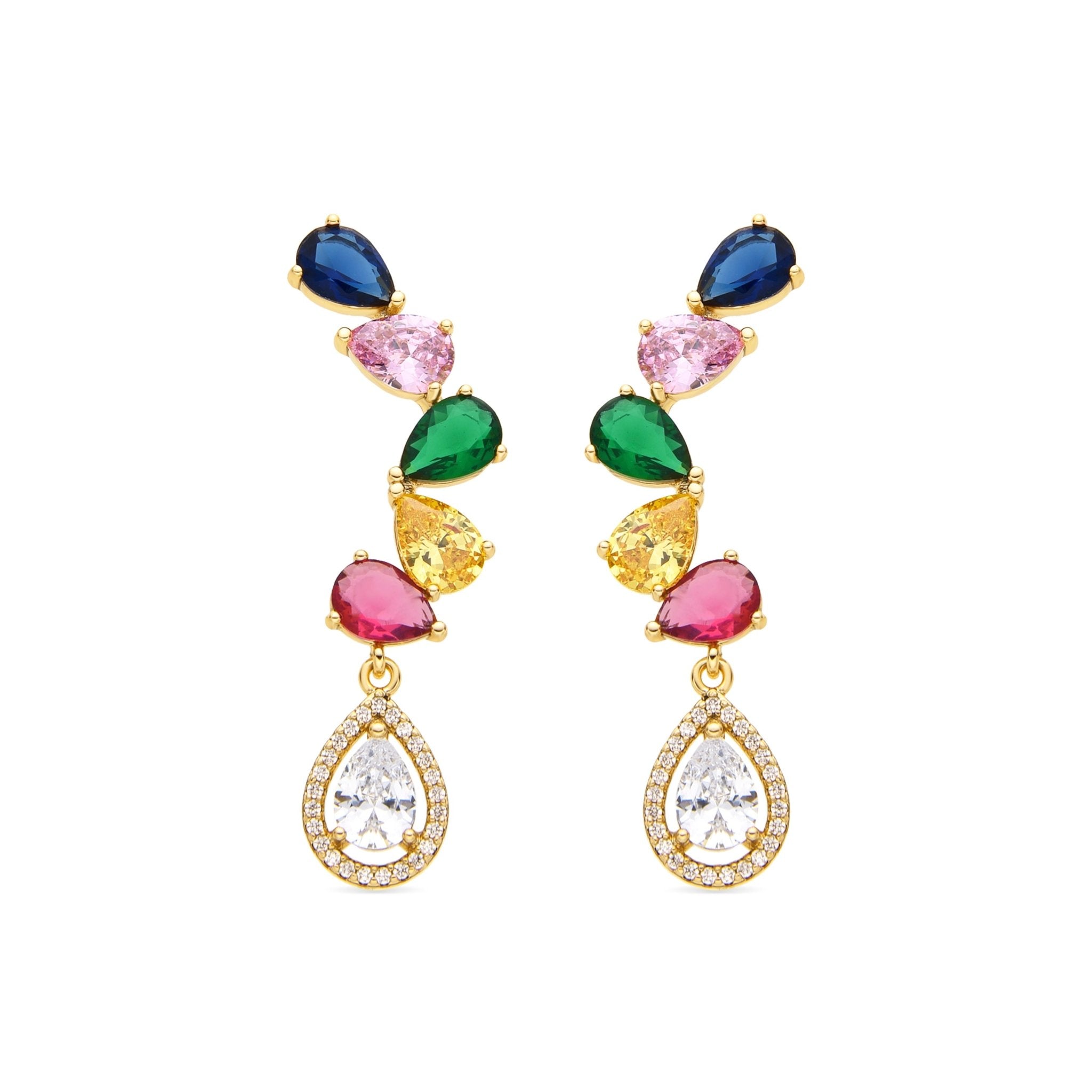 Pendientes acabado oro 18k