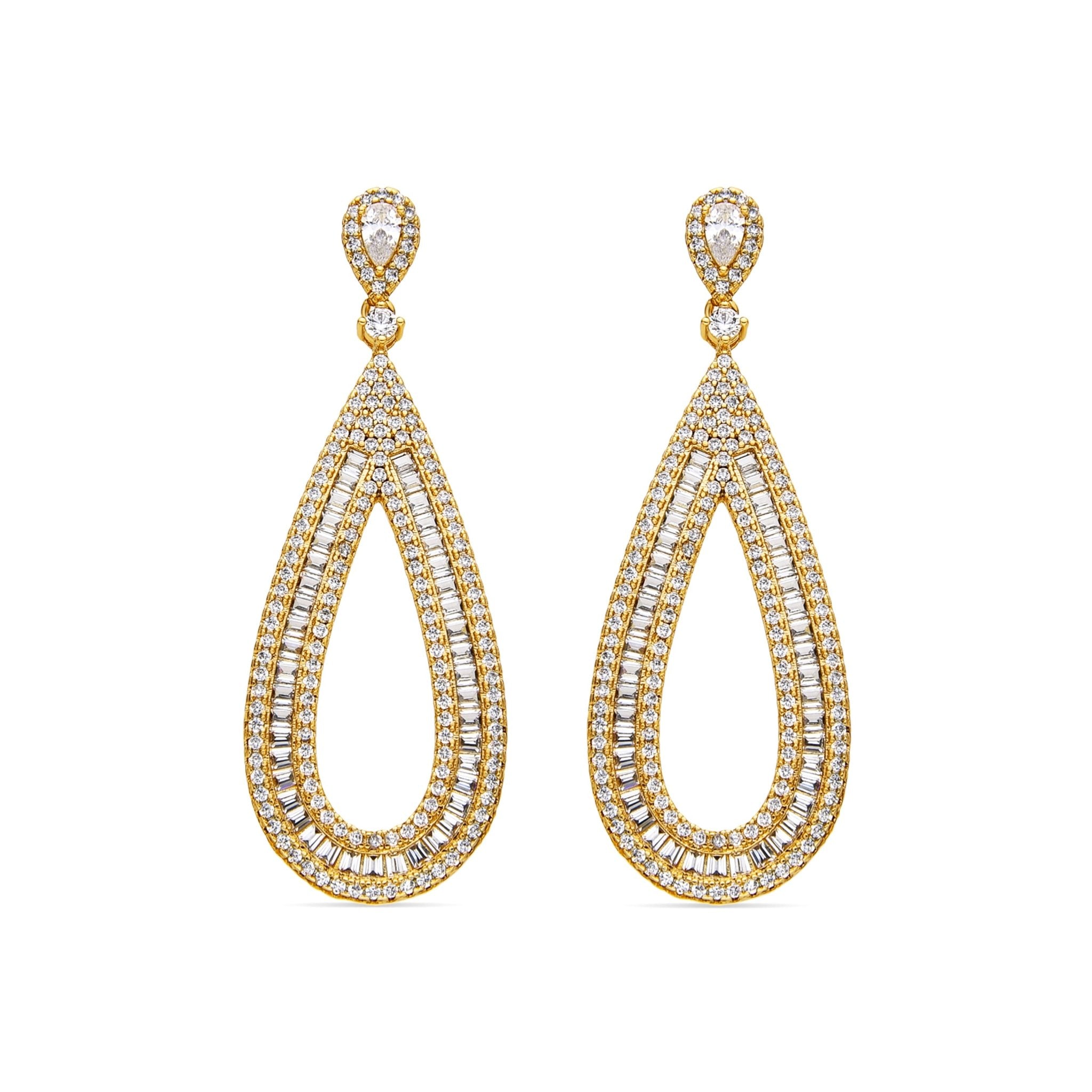 Pendientes acabado oro 18k