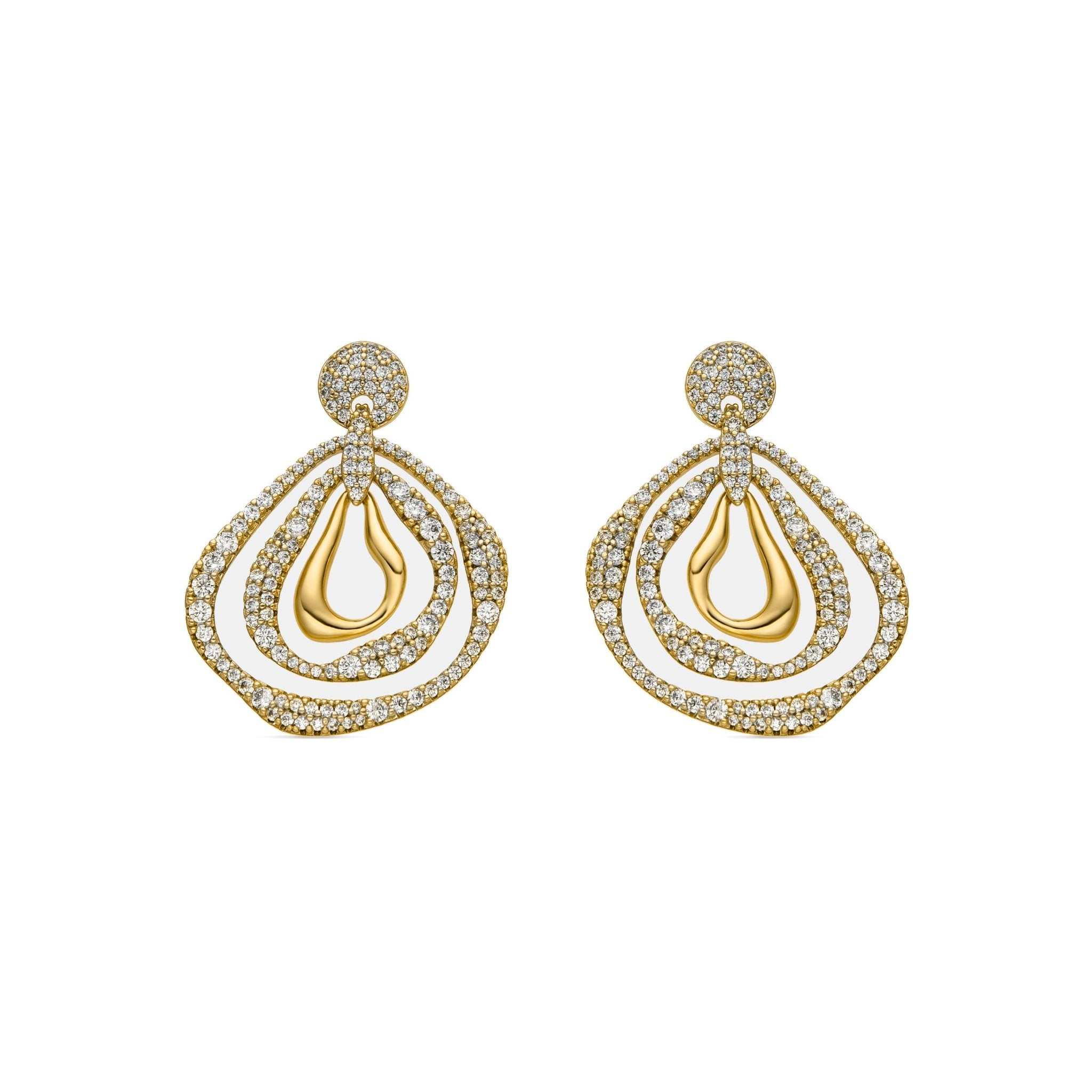 Pendientes acabado oro 18k