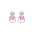 Pendientes acabado oro rosa 18k