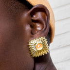 Pendientes acabados en oro amarillo 18K