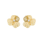 Pendientes acabados en oro amarillo 18k