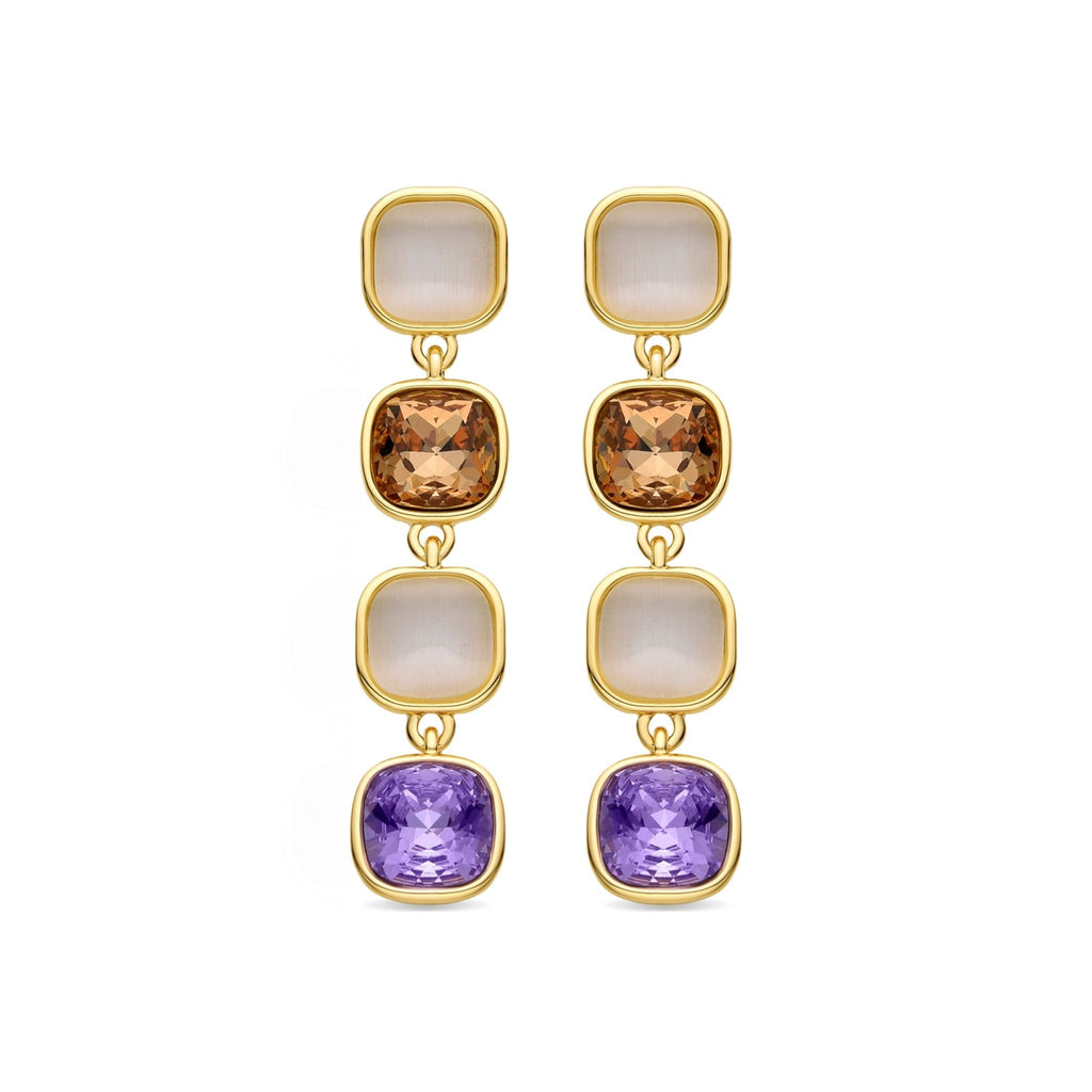 Pendientes acabados en oro amarillo 18K
