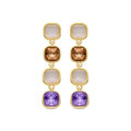 Pendientes acabados en oro amarillo 18K