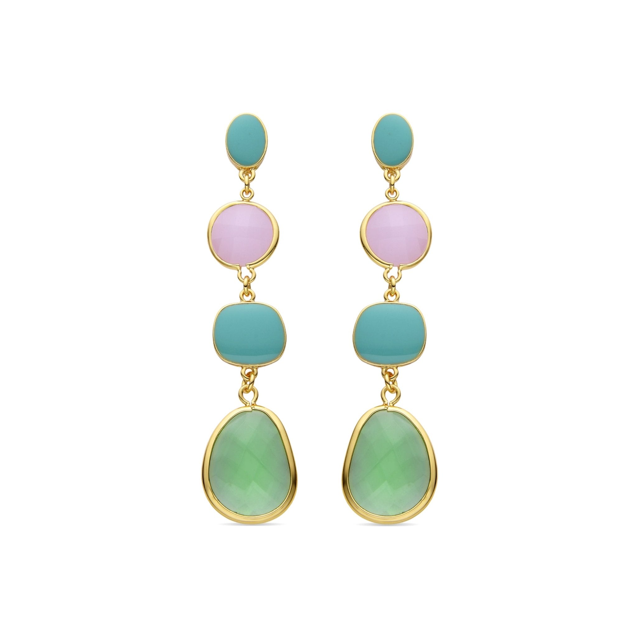 Pendientes acabados en oro amarillo 18k