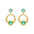 Pendientes acabados en oro amarillo 18K