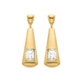 Pendientes acabados en oro amarillo 18k