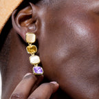 Pendientes acabados en oro amarillo 18K