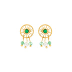 Pendientes acabados en oro amarillo 18k