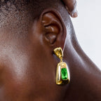 Pendientes acabados en oro amarillo 18K