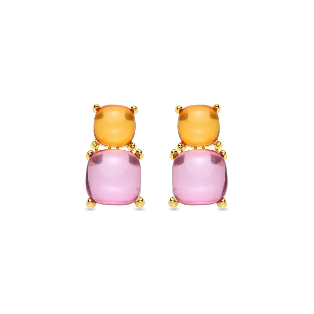 Pendientes acabados en oro amarillo 18k