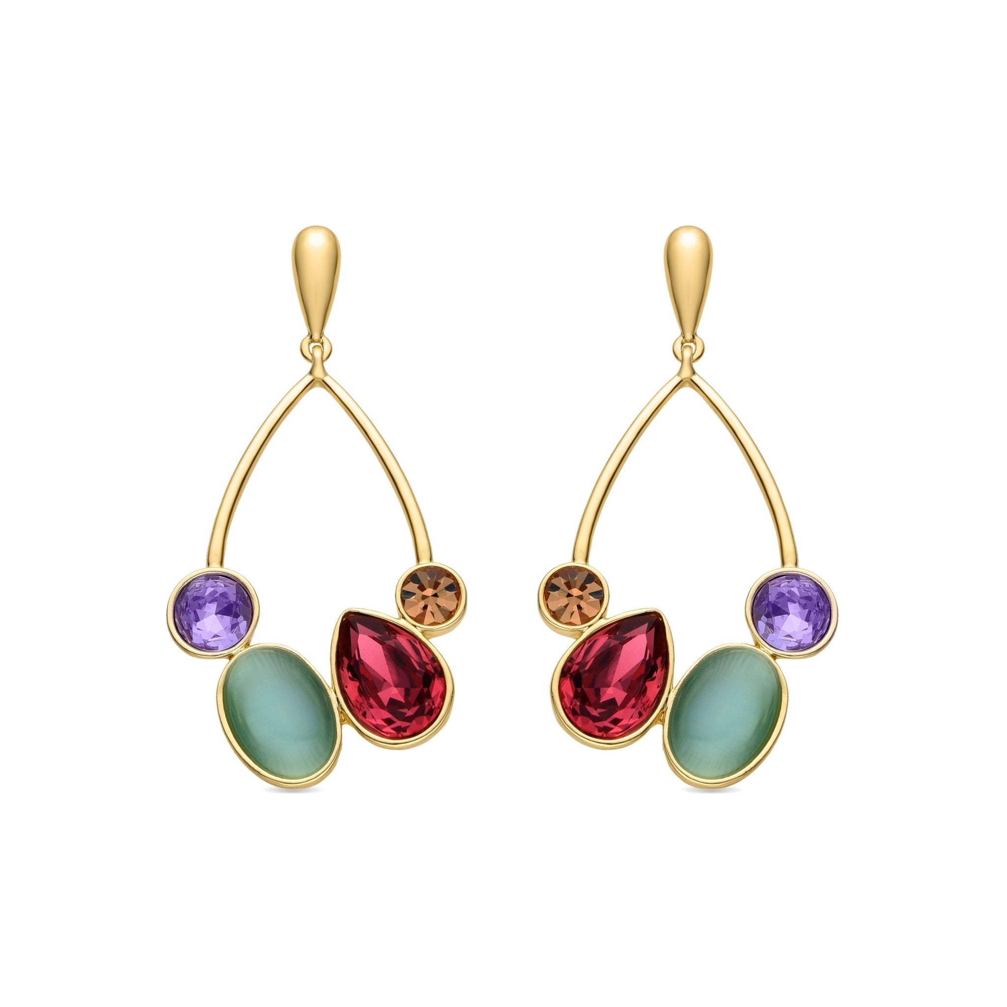 Pendientes acabados en oro amarillo 18K