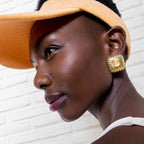 Pendientes acabados en oro amarillo 18K