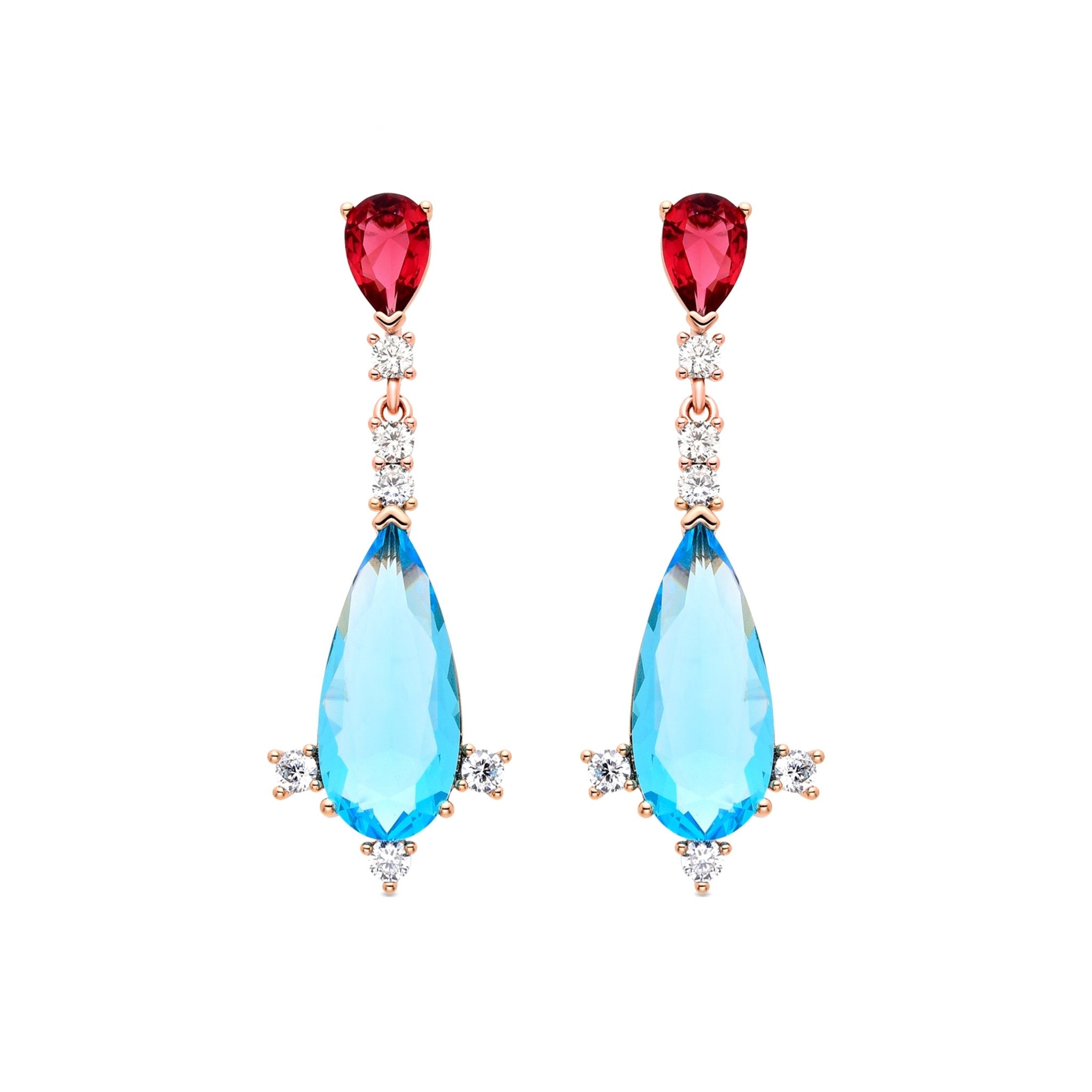 Pendientes acabados en oro amarillo de 18K