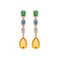 Pendientes acabados en oro amarillo de 18K