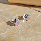 Pendientes Agra de Cuarzo Rosa
