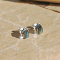 Pendientes Agra de Labradorita y Plata de Ley 925