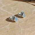 Pendientes Agra de Piedra de Luna y Plata de Ley 925