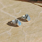 Pendientes Agra de Piedra de Luna y Plata de Ley 925