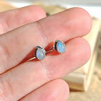 Pendientes Agra de Piedra de Luna y Plata de Ley 925