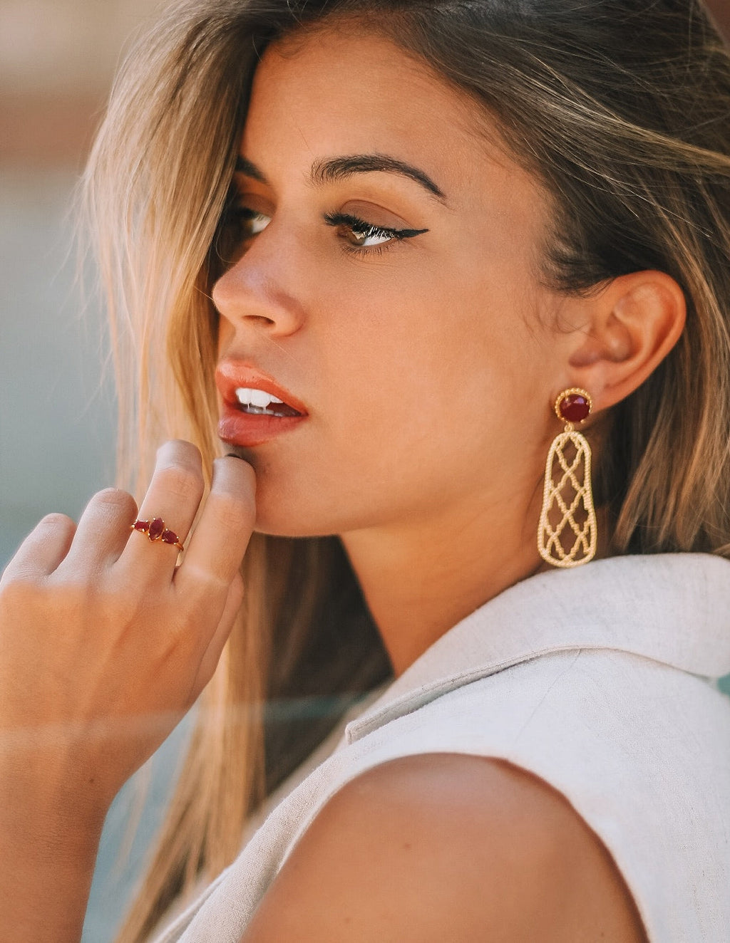 Pendientes Alhambra Rubí
