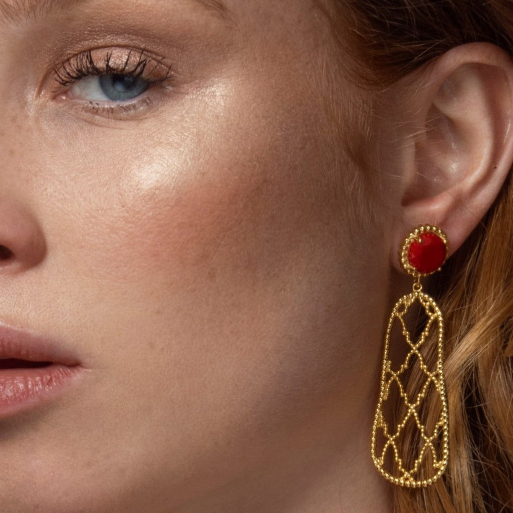 Pendientes Alhambra Rojo