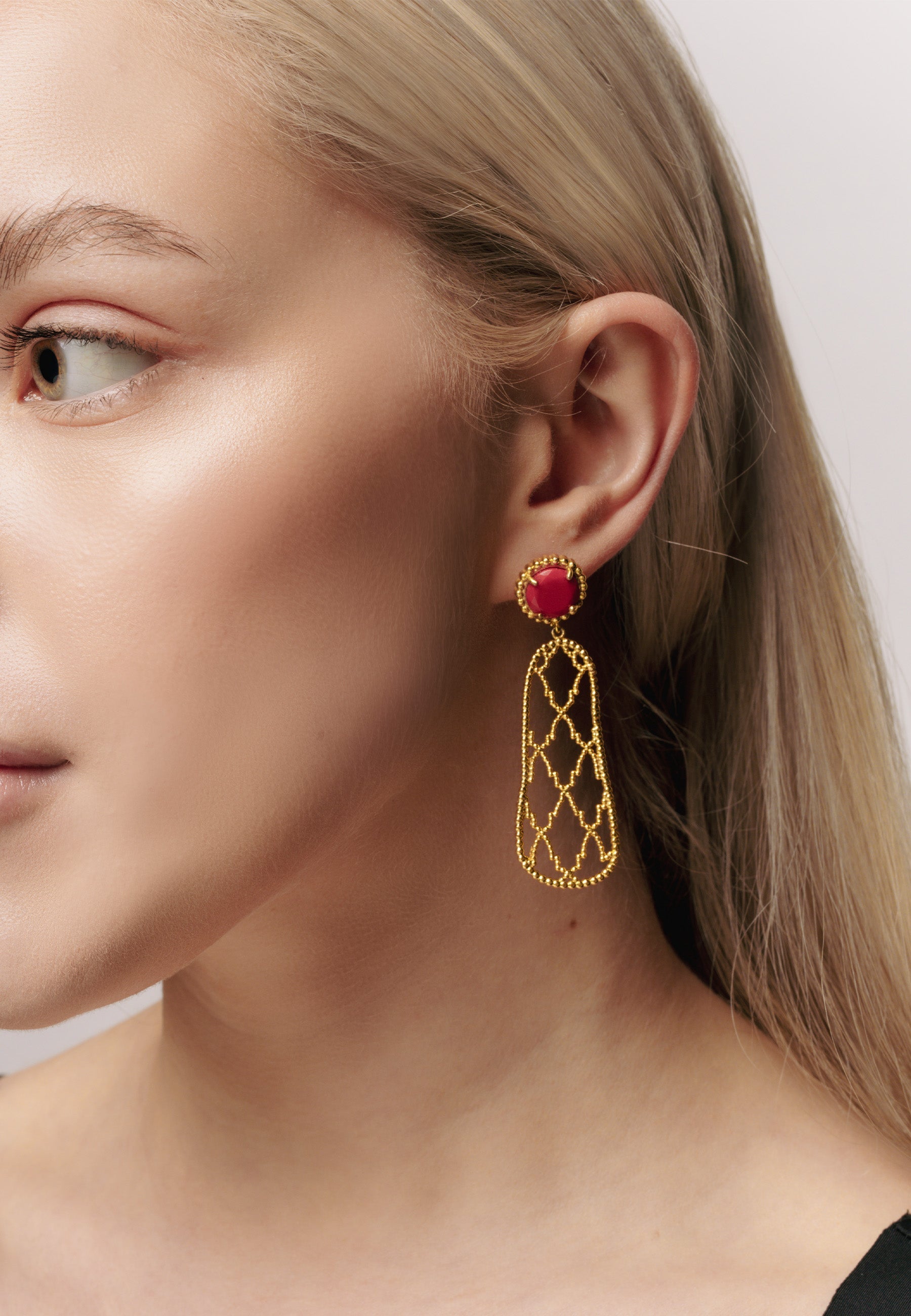 Pendientes Alhambra Rojo