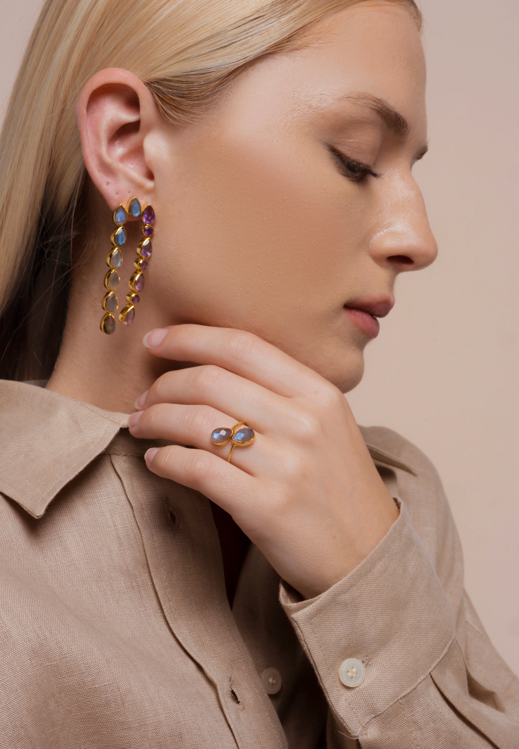 Pendientes Samsara Morado