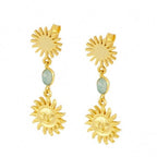 Pendientes Amsha de Amazonita