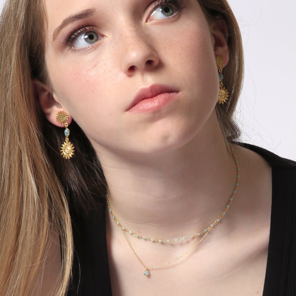 Pendientes Amsha de Jade Amarillo