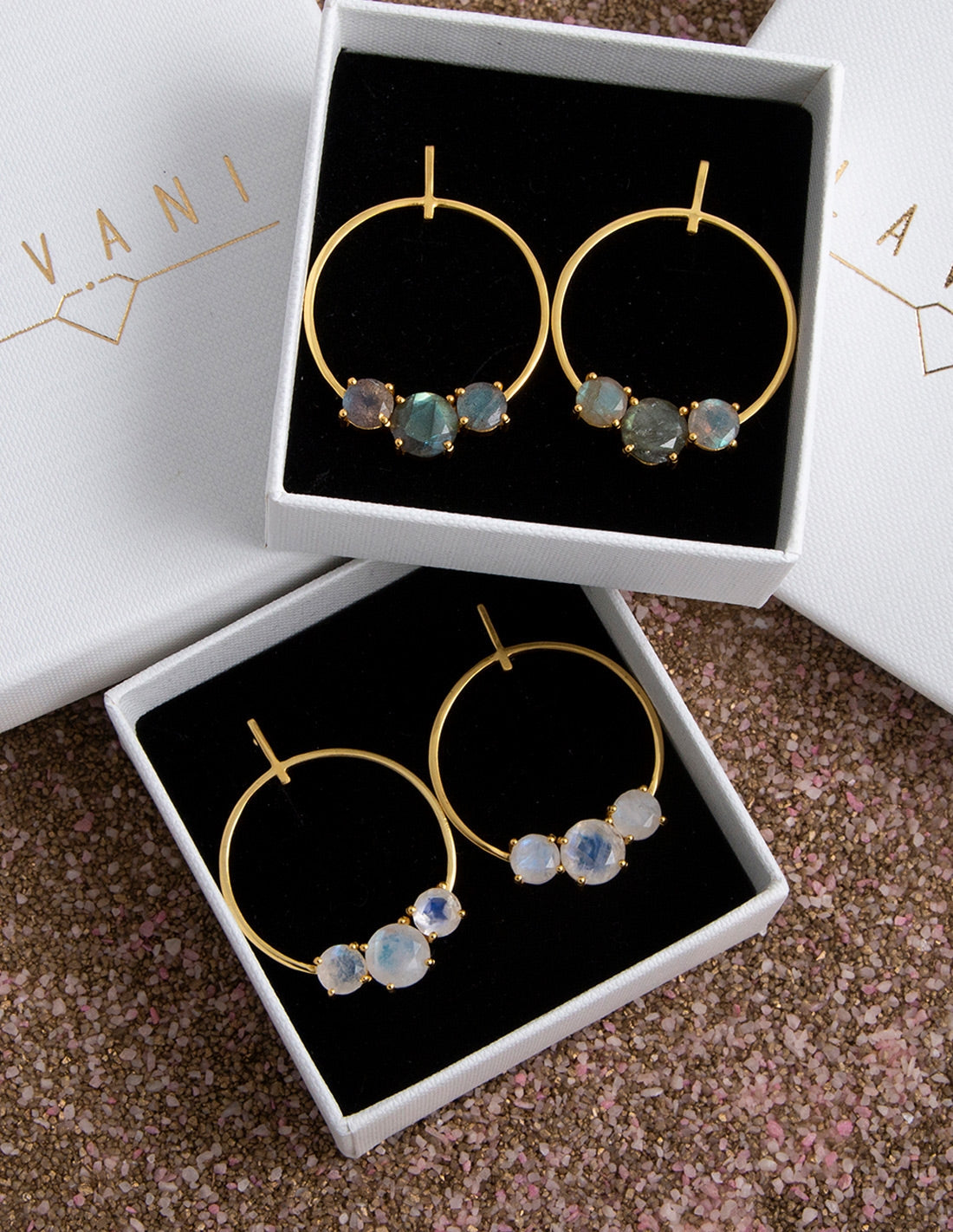 Pendientes Moonlight Blanco
