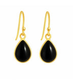 Pendientes 'Aurora' Ónix  S925 & Baño de Oro 18K