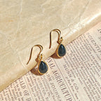Pendientes 'Aurora' Ónix  S925 & Baño de Oro 18K