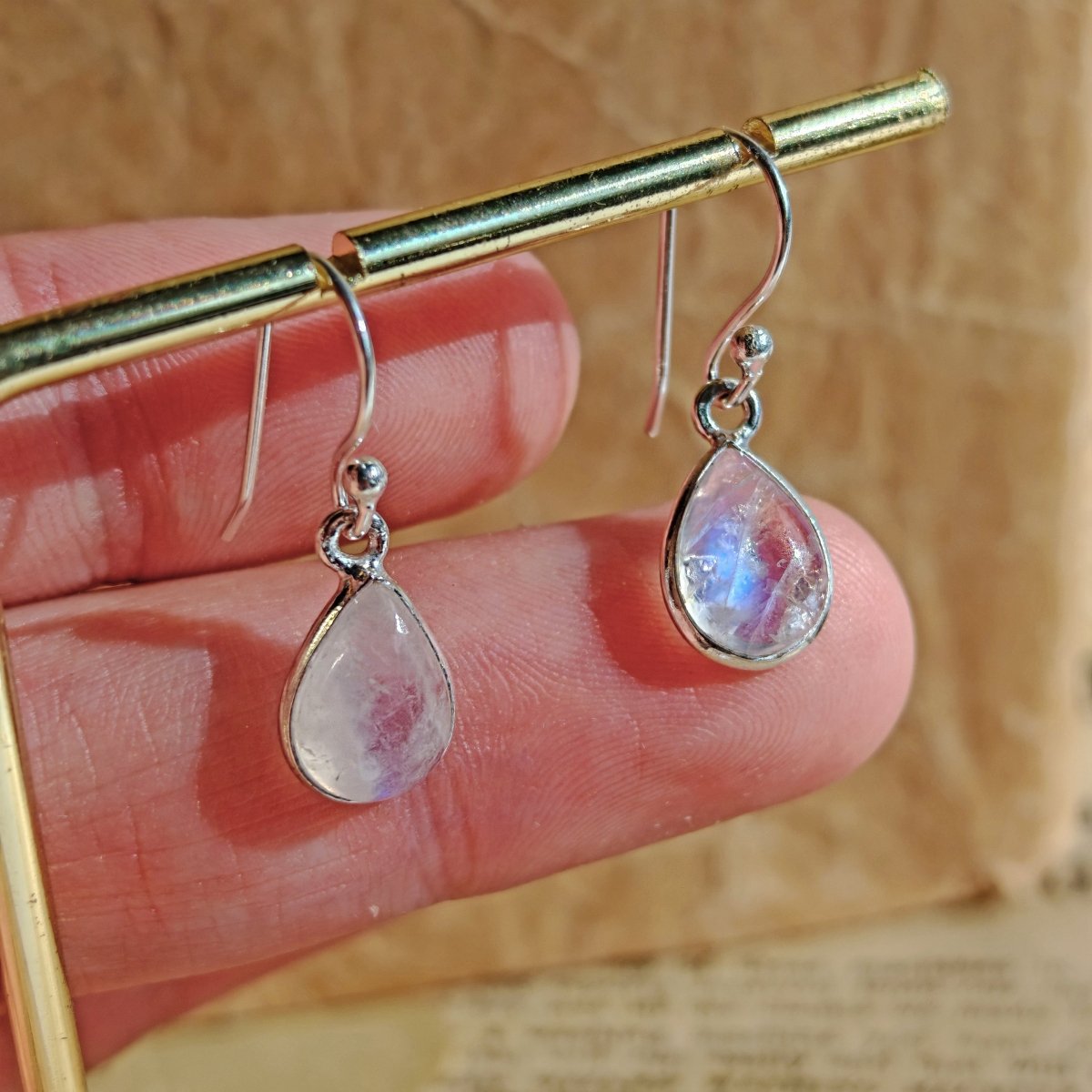 Pendientes 'Aurora' Piedra de Luna S925
