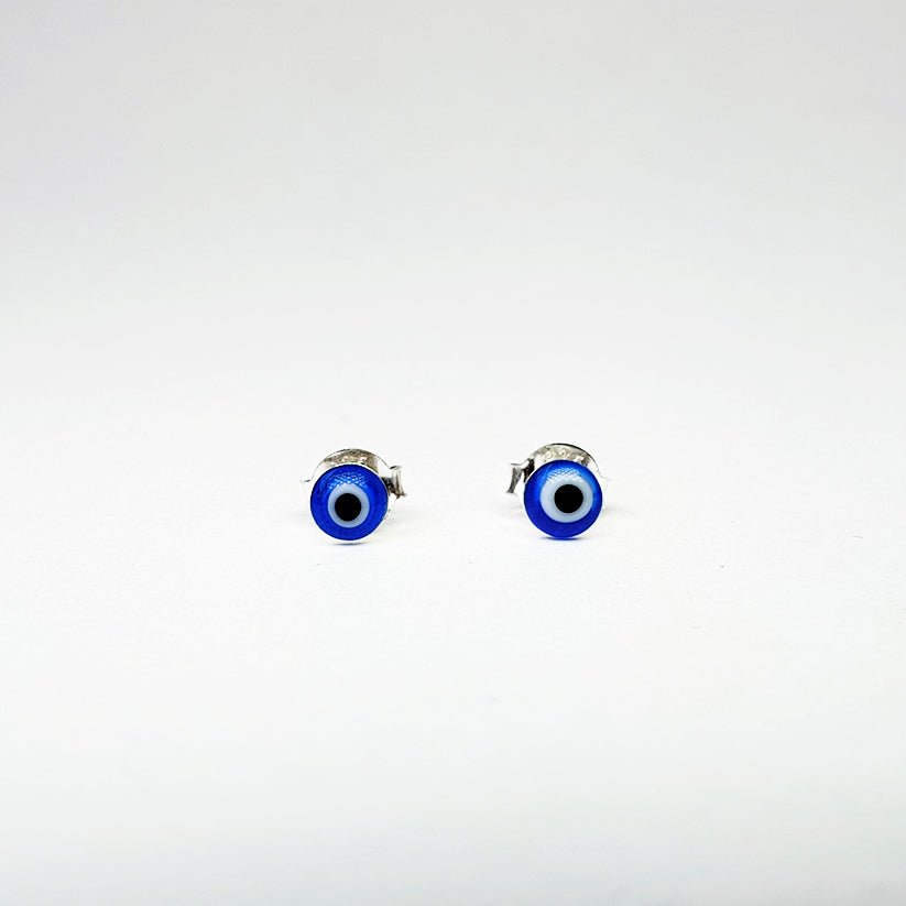 Pendientes Botón de Ojo Turco en Plata de Ley 925