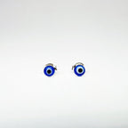 Pendientes Botón de Ojo Turco en Plata de Ley 925