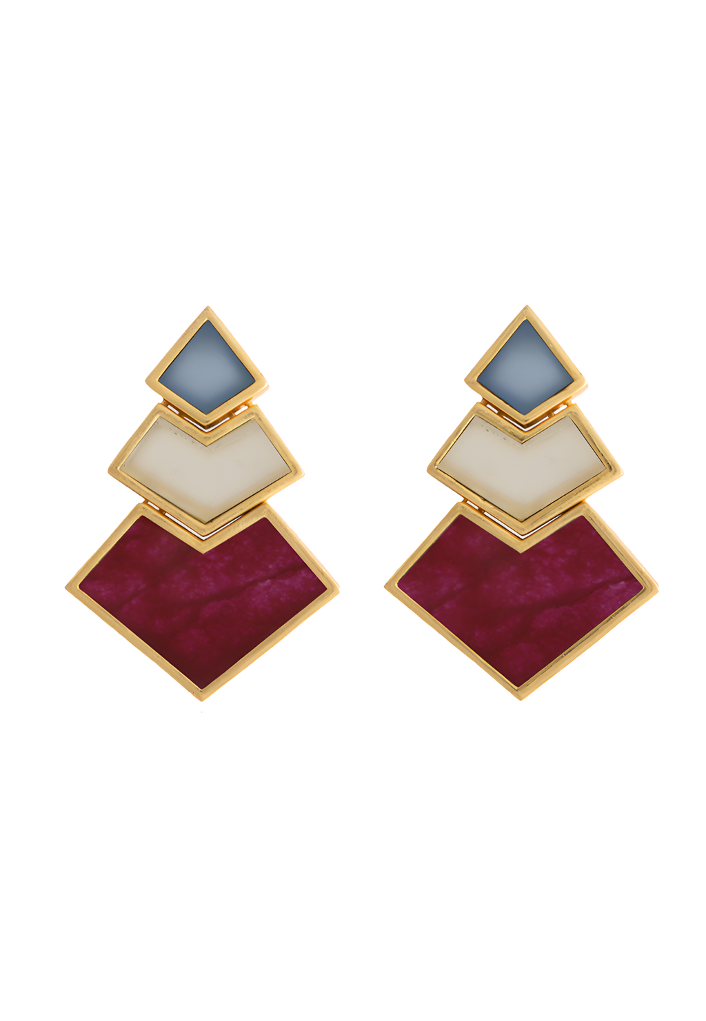 Pendientes Nefertiti Buganvilla, Azul Marino