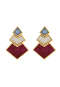 Pendientes Nefertiti Buganvilla, Azul Marino