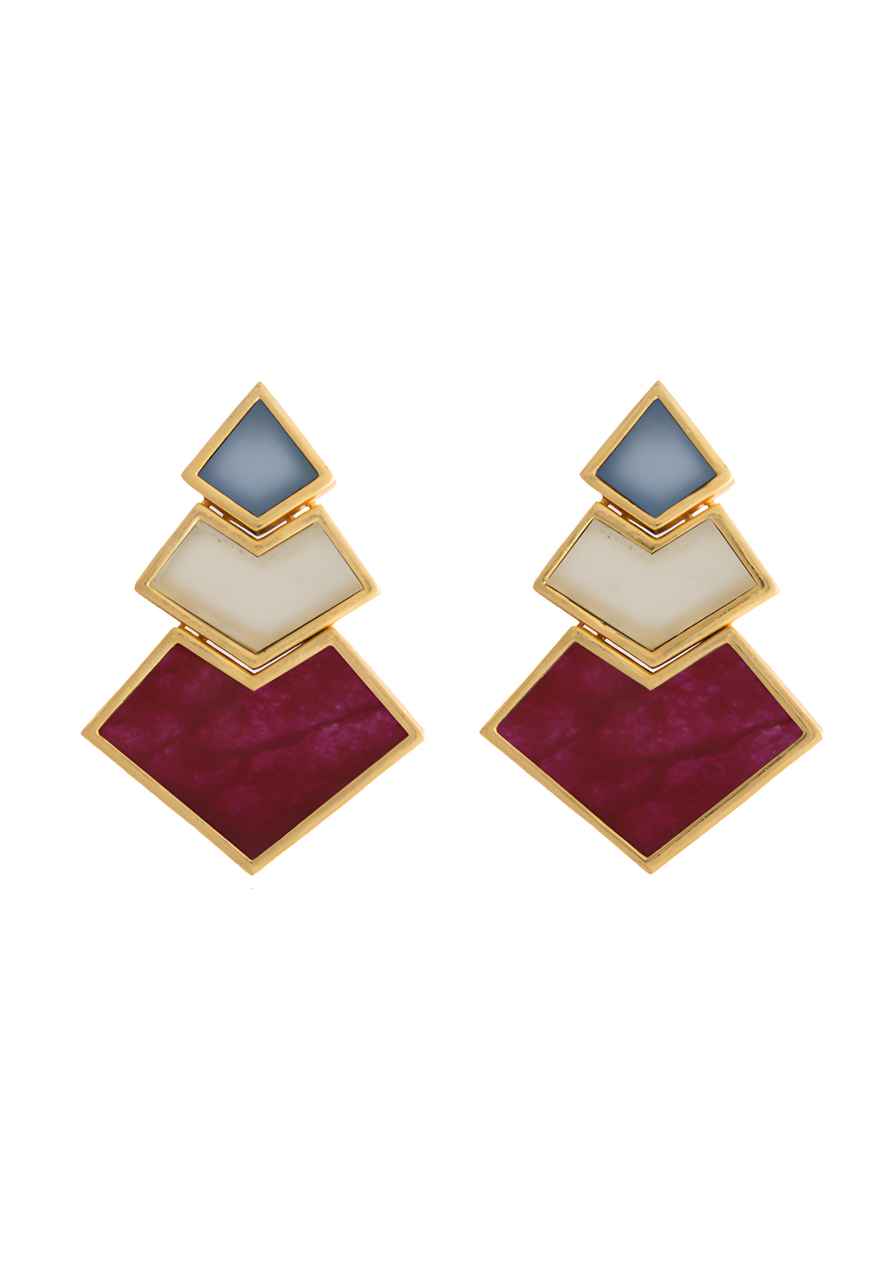Pendientes Nefertiti Buganvilla, Azul Marino