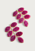 Pendientes Lavani Leaf Buganvilla y Dorado